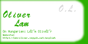 oliver lam business card